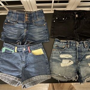4 Denim Shorts Lot Levi's, Forever 21, SHEIN, S 27